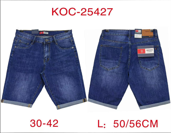 Spodenki męskie jeans Roz 30-42, 1 Kolor Paczka 10 szt